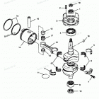 H0507V88D Коленвал и поршни
