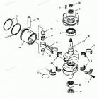 H0507F88D Коленвал и поршни
