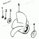 H0853F88B Flared Hub Props