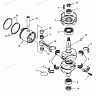 H0507T88D Коленвал и поршни