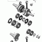 Summit SPORT 800R P-TEK Коленвал и поршни