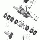 Skandic WT 550F XU Коленвал и поршни