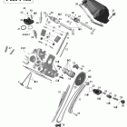 Skandic SWT V800 YetiII Головка цилиндров задняя часть