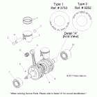 800 RUSH PRO-R ALL OPTIONS- S12BP8/BV8 Коленвал и поршни