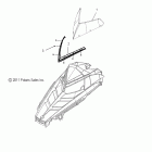 800 RUSH PRO-R ALL OPTIONS- S12BP8/BV8 Стекло ветровое