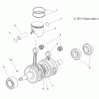 600 RMK 144/ES/INTL/155/ES ALL OPTIONS - S12CK6/CM6 Коленвал и поршни