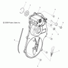 TURBO IQ LX - S12PD7FSL Drive train, gearcase cover asm. and dipstick