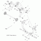 800 RUSH PRO-R ALL OPTIONS- S12BP8/BV8 Suspension, crank asm., rear