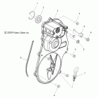 TURBO IQ - S11PP7FSL Drive train, gearcase cover asm. and dipstick