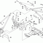 Sno Pro 500 Передняя рама и крепление рулевой трапеции