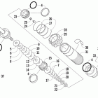 M 800 HCR Задняя  подвеска, передний амортизатор
