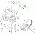 BEARCAT 570 (S2012BCDFCUSL) черный Опора двигателя и вариатор