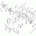 Sno Pro 500 Задняя подвеска , задний рычаг
