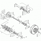 Z 440 SNO-PRO Вал приводной трака и тормоза