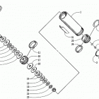 ZRT 600 Задняя  подвеска, передний амортизатор