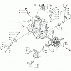 EXT 580 EFI Опора двигателя и вариатор