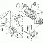 BEARCAT 440 Опора двигателя и вариатор