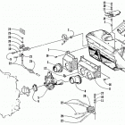 EXT 600 TOUR Carburetor, air silencer, fuel pump assembly