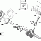 Renagade 500EFI STD Коленвал,поршень и цилиндр