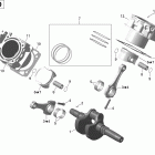 Outlander STD, XT, 1000 EFI Коленвал,поршень и цилиндр