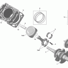 Outlander Max STD, XT, 400 EFI Коленвал и поршни