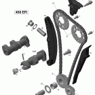 DS 450EFI STD Распредвал и цепь
