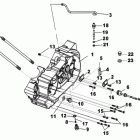 DS 250 NA, CE & INT 01- left crankcase half