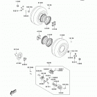 Brute Force 300 (KVF300-CDF) Задняя ступица колеса