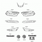 KFX50 (KSF50-BDF) Наклейки