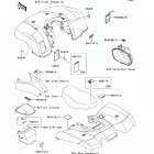 Brute Force 650 4x4 (KVF650-DCF) Наклейки предупреждения