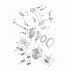 Mini DS 90 4-strokes Cylinder head cover, inlet pipe 172-01