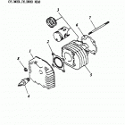 Mini DS 90 2-strokes Cylinder, cylinder head 170-01