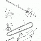 Mini DS 90 2-strokes Rear wheel axle, chain 170-22
