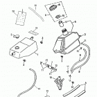 Mini DS 50 2-strokes Fuel tank, oil tank 166-16