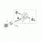 Mini DS 90 4-strokes Crankshaft and pistons 172-10