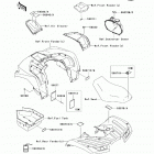Brute Force 750 4x4i EPS (KVF750-GCF) Наклейки предупреждения