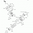 Brute Force 750 4x4i EPS (KVF750-GCF) Цилиндр и поршни
