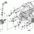 TRX400X Крышка картера правая