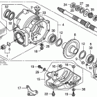 TRX250TM Редуктор задний
