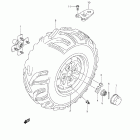 LT-A500XP KingQuad 500AXi 4x4 Auto Power Steering Left rear wheel (lt-a500xpzl2 e28)