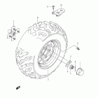 LT-A500X,Z KingQuad 500AXi 4x4 Auto Left rear wheel (lt-a500xz e33)