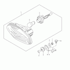 LT-A500X,Z KingQuad 500AXi 4x4 Auto Rear combination lamp (lt-a500x e33)