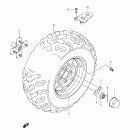 LT-A500X,Z KingQuad 500AXi 4x4 Auto Left rear wheel (lt-a500xz e28)
