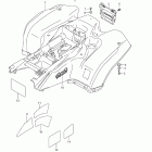 LT-A750X,Z KingQuad 750AXi Rear fender (lt-a750xl1 e28)