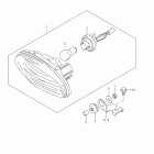 LT-A500X,Z KingQuad 500AXi Rear combination lamp (lt-a500xz l1 e33)