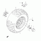 LT-A500X,Z KingQuad 500AXi Left rear wheel (lt-a500x l1 e33)