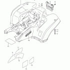 LT-A500X,Z KingQuad 500AXi Rear fender (lt-a500xz l1 e33)