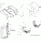 SPORTSMAN FOREST 800 - A12MH76FF Заднее крыло, сидение и подножки