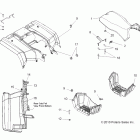 HAWKEYE 400 HO 2X4 - A11MB46FZ Заднее крыло, сидение и подножки