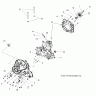 SPORTSMAN FOREST 550 - A11ZX55FF Drive train, main gearcase (built 3 / 01 / 11 and ...